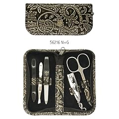 Drei Schwerter - 5 teiliges Manik�re & Pedik�re Etui aus aufwendigem Fashion-Material, Qualit�t: Made in Solingen 56216 FN (paisley)