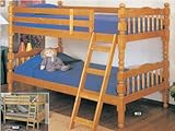 Twin and Twin Bunk Bed in Natural Wood Color #AD 8102