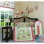 Boutique Brand New GEENNY Girl LadyBug 13PCS CRIB BEDDING SET