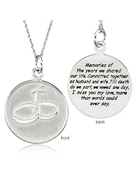 Loss Of Spouse Memorial Necklace In Silver