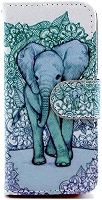 Iphone5s Case,iphone5 Caes,Elephant Pattern Premium Pu Leather Wallet Flip Protective Skin Case with Magnetic Closure for Apple Iphone5s (Iphone5) (elephant)