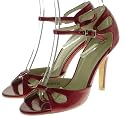 Pumps Sandalen Peep Toes Heels Lack Rot (S64)