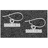 Logo Art Oklahoma Sooners Sterling Silver Team Font Dangle Earrings