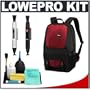 Lowepro Fastpack 250 Backpack Digital SLR Camera Case (Red) + Accessory Kit for Canon Rebel T3, T3i, T1i, T2i, EOS 60D, 5D, 7D, Nikon D3000, D3100, D5000, D5100, D7000, D300s, Olympus Evolt E-5, E-30, E-620 & Sony Alpha A560, A580, A33, A35, A55