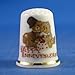 Porcelain China Collectable Thimble - Happy Anniversary -- Free Gift Box