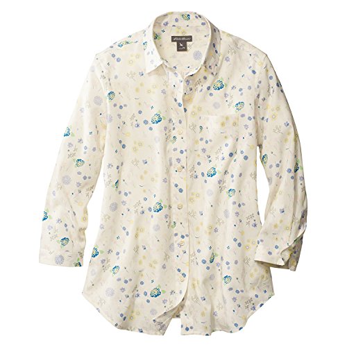 (エディー・バウアー) Eddie Bauer 3/4スリーブリネンコットンシャツ