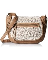 T-Shirt & Jeans Crossbody Flap Bag With Crochet