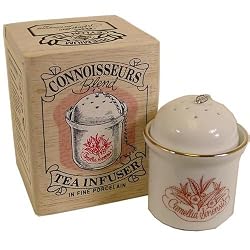 Porcelain Vintage Style Print Loose Tea Ball Infuser