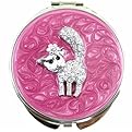 Crystal Cat Compact Mirror