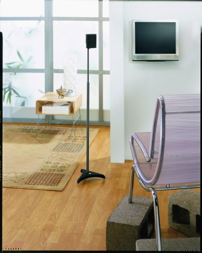 Omnimount SR2+2 Speaker Stands with Audio Mounts (Black)