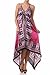 Silk Feel Handkerchief Hem Criss Cross Back Adjustable Maxi/Long Dress