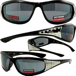 LADIES WOMEN CHICK MOTORCYCLE GOTH CHICK GLASSES SUNGLASSES SMALL FACE HAS UV400 Filter for Maximum UV Protection Scratch Resistant Coating and Fabric-Covered Airy Foam Padding