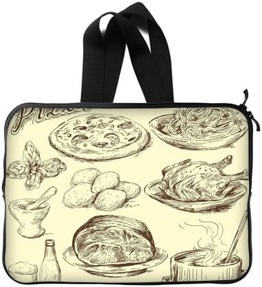 Custom Special Design Tasty Foods Pattern New Laptop Sleeve 13 Inch Twin Sides
