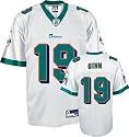 Ted Ginn Jr. Youth Jersey: Reebok White Replica #19 Miami Dolphins Jersey