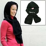 35 Degree Below Fleece Hooded Scarf - Black