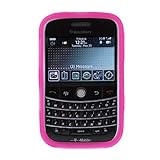 Protective Hot Pink Silicon Skin Cover Case for BlackBerry 9000 Bold PDA Sm ....