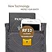 Travel Neck Pouch, RFID Blocking Passport Holder Necklace Wallet Men & Women (Grey)
