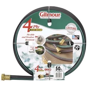 Gilmour 14 Series 4 Ply Reinforced Rubber Vinyl Hose 5 8 Inch x 100 Feet 14-58100 Black w... by 