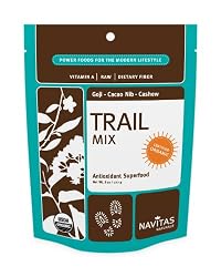 Navitas Naturals Organic Goji Berry, Cacao Nibs And Raw Cashews Trail Mix Trail Power, 16-Ounce Bag