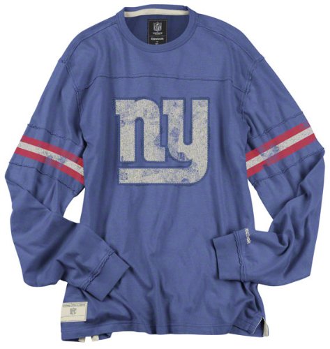 New York Giants Vintage Long Sleeve AppliquÃ© Jersey Crew