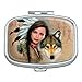 Spirit of The Wolf Native American Rectangle Pill Case Trinket Gift Box