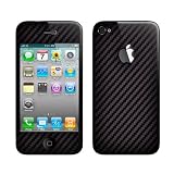 Skinomi TechSkin - Carbon Fiber Skin Protector Shield Full Body + Screen Protector for Apple iPhone 4