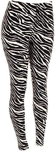 New Mix Women's Plus Size Colorful Graphic Print Leggings-Zebra
