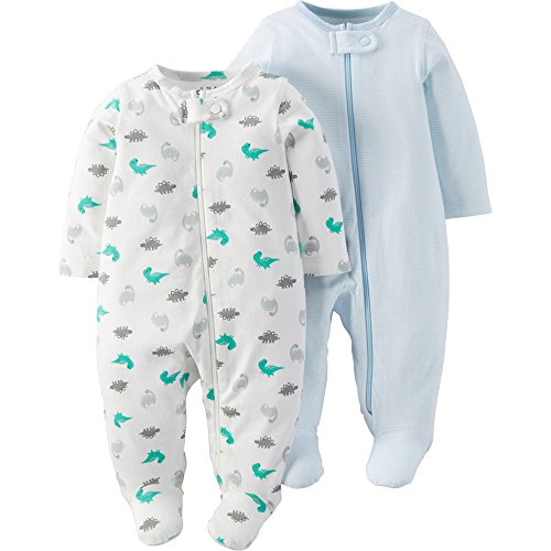 Child Of Mine by Carter's Baby Boy Sleep N Play, 2-Pack, Dinos & Blue