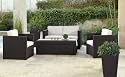 Rattan Sitzgruppe Rivera-Set braun