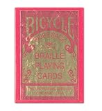 Bicycle Braille Playing Cards Red Jumbo Index - Naipes Braile Rojo by The United States Playing Card Company