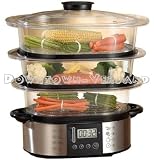 Produkt-Bild: Di&auml;t Dampfgarer Edelstahl 3 Etagen 800W inkl. Timer *NEU*