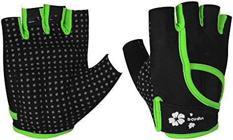 NIUEIMEE Men's Cycling Bike Bicycle Anti-shocking Gel Silicone Sport Gloves (Green, L)
