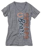 NFL Women's Chicago Bears V-Neck Side Swept Logo Tee (Fairway, Medium)