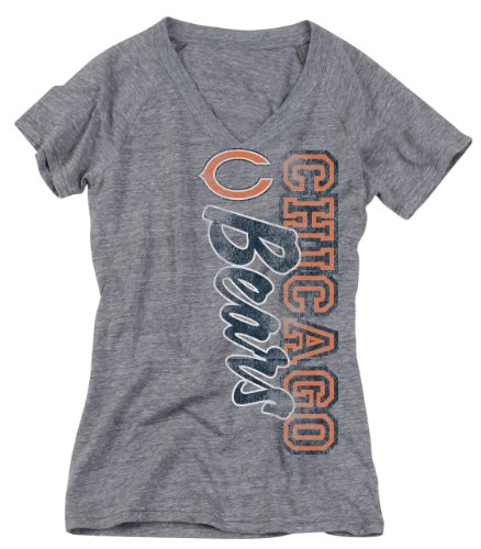 NFL Women's Chicago Bears V-Neck Side Swept Logo Tee (Fairway, XX-Large)