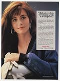 1989 Courteney Cox Honda Motorcycle Photo Print Ad