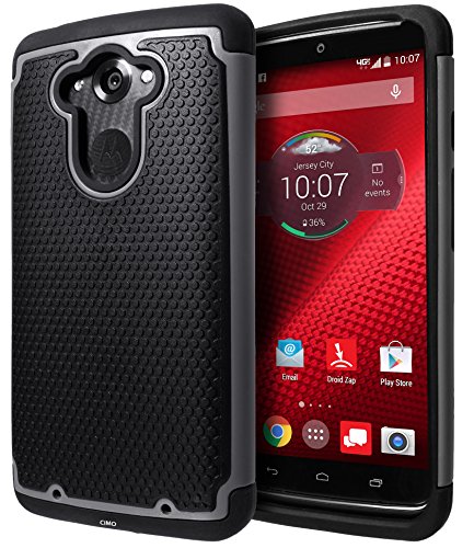 Motorola droid turbo case, cimo [shockproof] heavy duty…