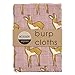 Milk Barn Organic Burp Cloths, 2 Pack, Rose Fawn and Purple Hummingbird