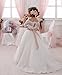 CoCoBridal Lace Flower Girls Dresses Girls First Communion Dress Princess Wedding (6, White)