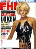 FHM January/February 2006 Kristanna Loken on Cover (Body Painting), Free Poster (Lauren Harris), Sarah Burke (X Games Freeskier), Miss FHM, Danny Way/Skateboarder, Lawrence Taylor Q&A