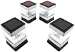 Set Of 4 Solar Powered Fence Post Cap Lights Deck
