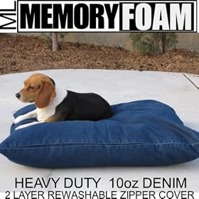 Long Lasting Medium Large HEAVY DUTY Memory foam pet dog bed pillow with 2 layer of covers