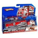 Hot Wheels Truckin Transporter With Helicopter Red New
