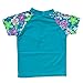 BAOHULU Girls Swimsuit 3-10 Years UPF 50+ UV Protective (Short Sleeve Blue)