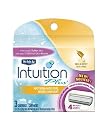 Schick Intuition Plus Cartridges, Soothing Moisture, Milk & Honey, 3 Cartridges (Pack of 2)