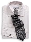 Pink Textured Stripe Dress Shirt