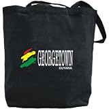 Canvas Tote Bag Black  Brush Georgetown  Guyana Capital