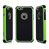 Splendid(TM), For iPhone 6/6s case, tough armor triple layer ultra slim design drop protection ballistic turtlebox hybrid defender [Green / Black] protective case cover (hard plastic with soft silicone) for Apple iPhone 6/6s 4.7