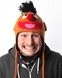 Sesame Street Ernie Adult Wool Pilot Hat with Ear Flaps