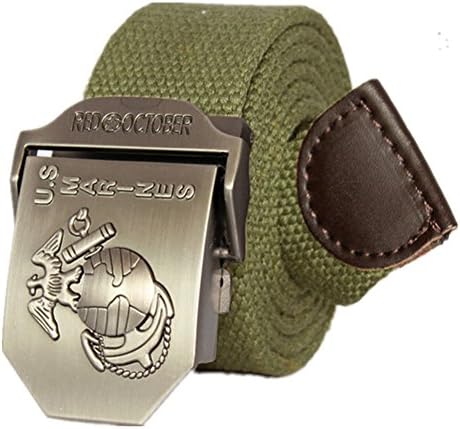 Men's Boy's Canvas Web Belt Military Style Waistband Buckles-army120