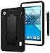 One Touch Pop 7 Case, Bastex Heavy Duty Hybrid Kickstand Tablet Case - Soft Outer Black Silicone Cover Hard Inner Black Kickstand Case for Alcatel One Touch Pop 7 p310a 7
